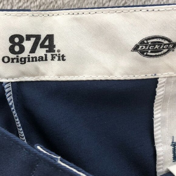 Dickies Men's 874 Work Pants Size 44x31 Navy Straight Classic Casual Relaxed - Picture 14 of 16